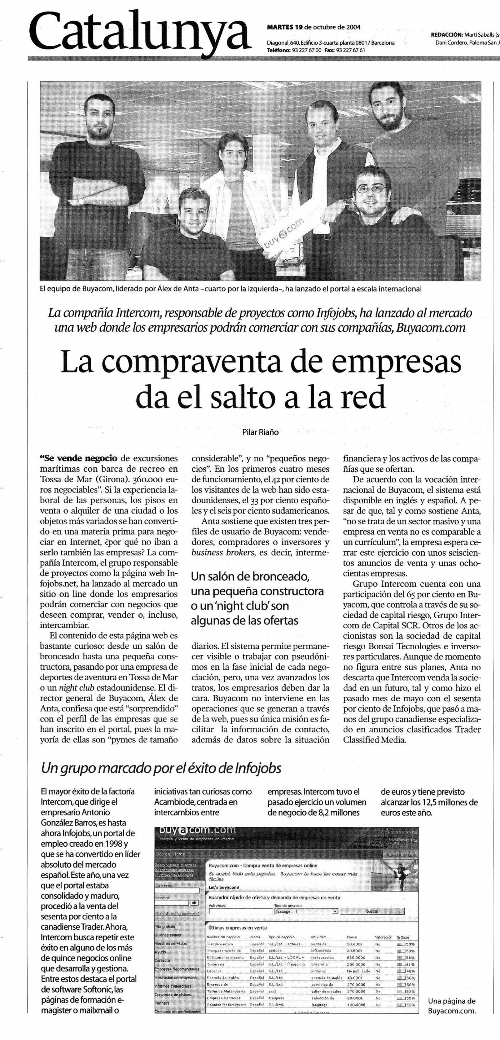 La compraventa de empresas da el salto a la red