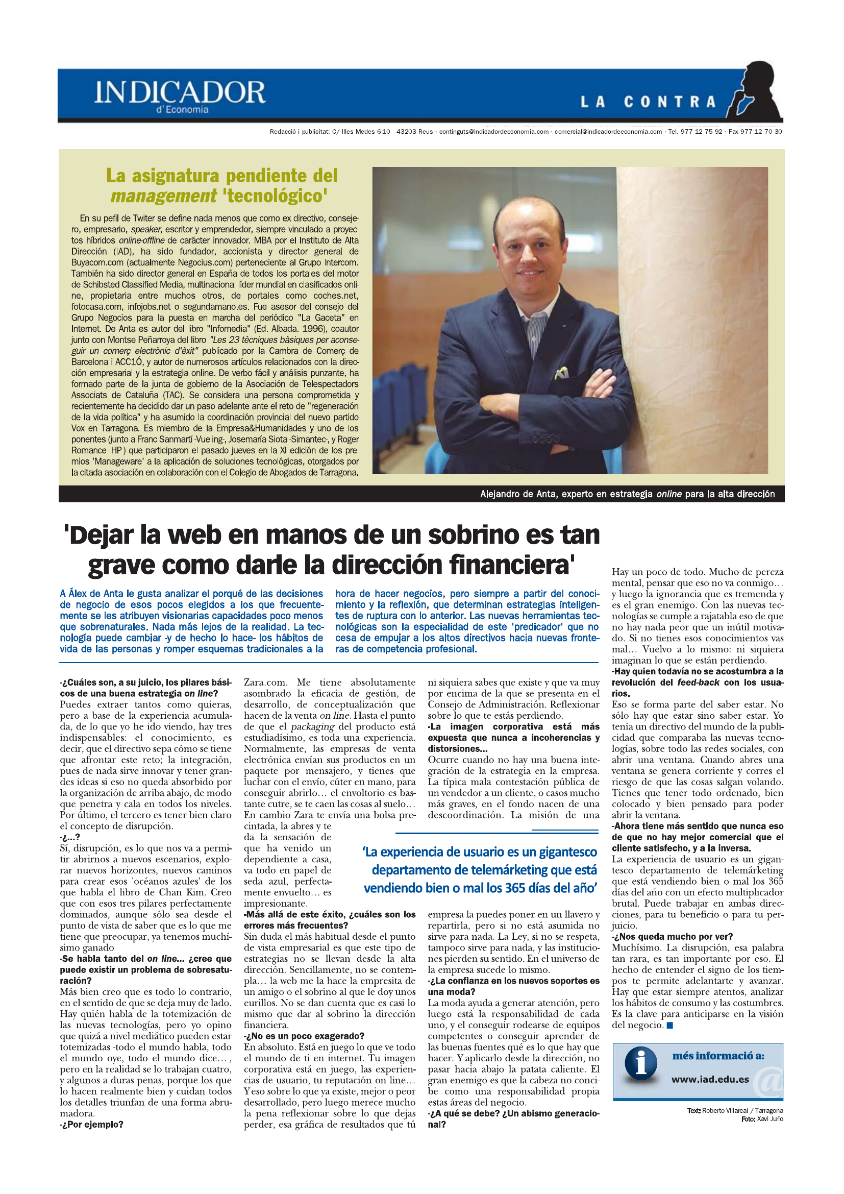 Dejar la web en manos de un sobrino es tan grave como darle la dirección financiera